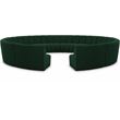 Meridian Furniture Infinity Green Boucle Fabric 12pc. Modular Sectional