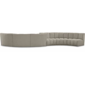 Meridian Furniture Infinity Brown Boucle Fabric 6pc. Modular Sectional