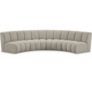 Meridian Furniture Infinity Brown Boucle Fabric 4pc. Modular Sectional