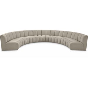Meridian Furniture Infinity Brown Boucle Fabric 7pc. Modular Sectional