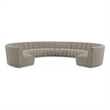 Meridian Furniture Infinity Brown Boucle Fabric 10pc. Modular Sectional
