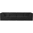 Meridian Furniture Tuft Black Velvet Modular Sofa