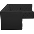 Meridian Furniture Tuft Black Velvet Modular Sectional