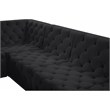 Meridian Furniture Tuft Black Velvet Modular Sectional