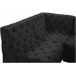 Meridian Furniture Tuft Black Velvet Modular Sectional