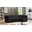 Meridian Furniture Tuft Black Velvet Modular Sectional