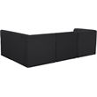 Meridian Furniture Tuft Black Velvet Modular Sectional