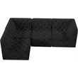 Meridian Furniture Tuft Black Velvet Modular Sectional