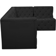 Meridian Furniture Tuft Black Velvet Modular Sectional