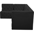 Meridian Furniture Tuft Black Velvet Modular Sectional