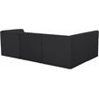 Meridian Furniture Tuft Black Velvet Modular Sectional