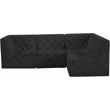 Meridian Furniture Tuft Black Velvet Modular Sectional