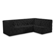 Meridian Furniture Tuft Black Velvet Modular Sectional