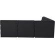 Meridian Furniture Tuft Black Velvet Modular Sectional