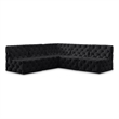 Meridian Furniture Tuft Black Velvet Modular Sectional