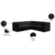 Meridian Furniture Tuft Black Velvet Modular Sectional