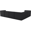 Meridian Furniture Tuft Black Velvet Modular Sectional