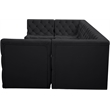 Meridian Furniture Tuft Black Velvet Modular Sectional