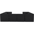 Meridian Furniture Tuft Black Velvet Modular Sectional
