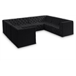 Meridian Furniture Tuft Black Velvet Modular Sectional