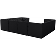 Meridian Furniture Tuft Black Velvet Modular Sectional