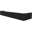 Meridian Furniture Tuft Black Velvet Modular Sectional