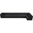 Meridian Furniture Tuft Black Velvet Modular Sectional