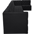 Meridian Furniture Tuft Black Velvet Modular Sectional