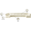Meridian Furniture Tuft Cream Velvet Modular Sectional