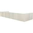 Meridian Furniture Tuft Cream Velvet Modular Sectional
