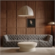 Meridian Furniture Tuft Grey Velvet Modular Sofa