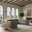 Meridian Furniture Tuft Grey Velvet Modular Sectional