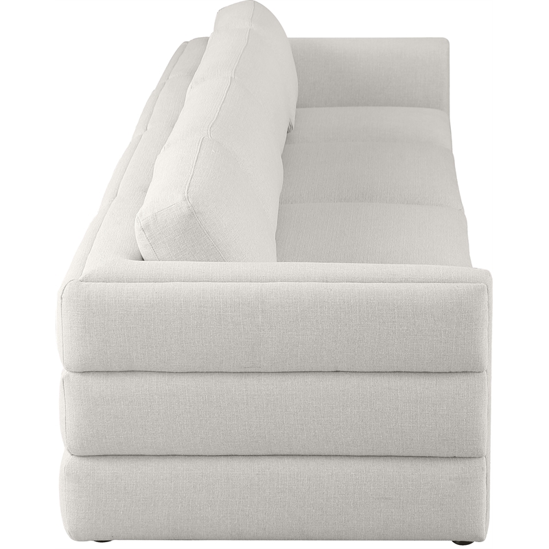 Meridian Furniture Beckham Beige Durable Linen Textured Fabric Modular Sofa