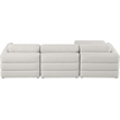 Meridian Furniture Beckham Beige Durable Linen Textured Fabric Modular Sectional