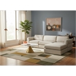 Meridian Furniture Beckham Beige Durable Linen Textured Fabric Modular Sectional