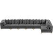 Meridian Furniture Tremblay Grey Velvet Modular Sectional