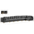 Meridian Furniture Tremblay Grey Velvet Modular Sectional