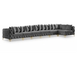 Meridian Furniture Tremblay Grey Velvet Modular Sectional