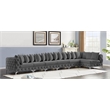 Meridian Furniture Tremblay Grey Velvet Modular Sectional