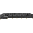 Meridian Furniture Tremblay Grey Velvet Modular Sectional
