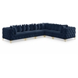 Meridian Furniture Tremblay Navy Velvet Modular Sectional