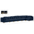Meridian Furniture Tremblay Navy Velvet Modular Sectional