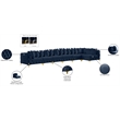 Meridian Furniture Tremblay Navy Velvet Modular Sectional