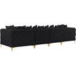 Meridian Furniture Tremblay Black Velvet Modular Sofa