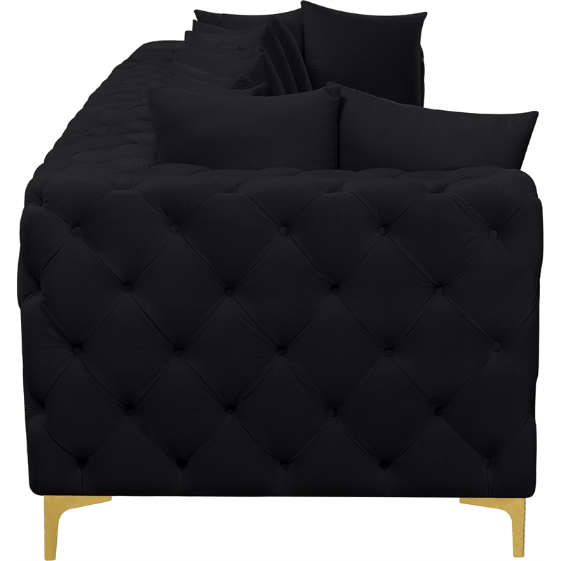 Meridian Furniture Tremblay Black Velvet Modular Sofa
