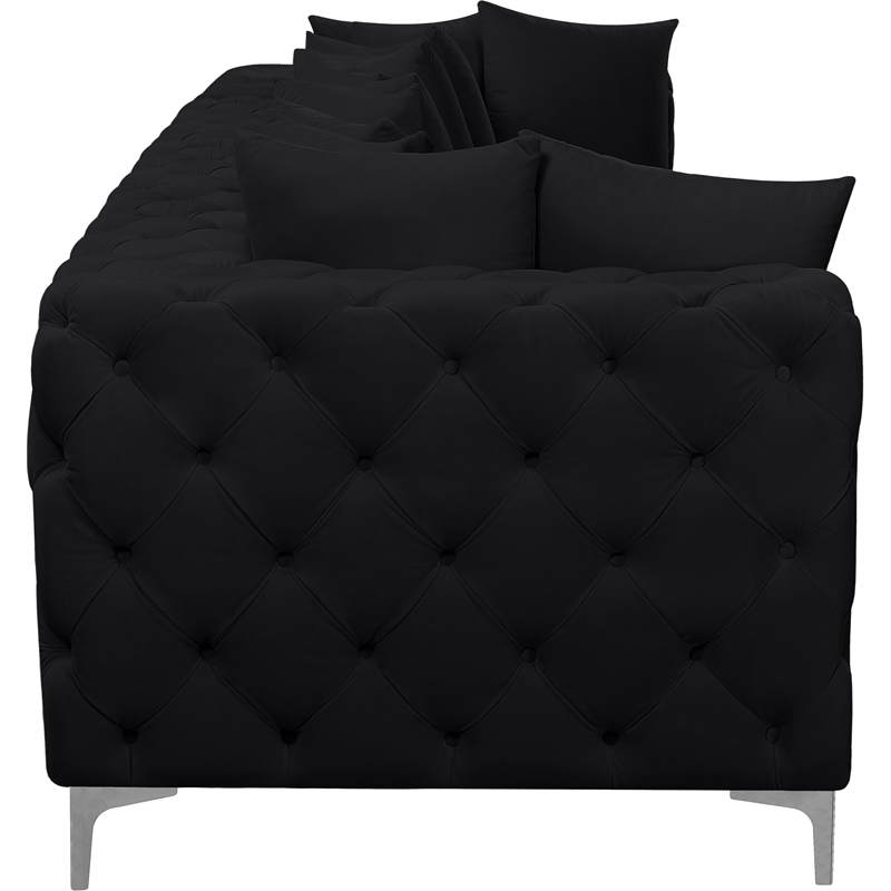 Meridian Furniture Tremblay Black Velvet Modular Sofa