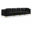 Meridian Furniture Tremblay Black Velvet Modular Sofa