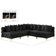 Meridian Furniture Tremblay Black Velvet Modular Sectional