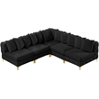Meridian Furniture Tremblay Black Velvet Modular Sectional