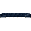 Meridian Furniture Tremblay Navy Velvet Modular Sectional